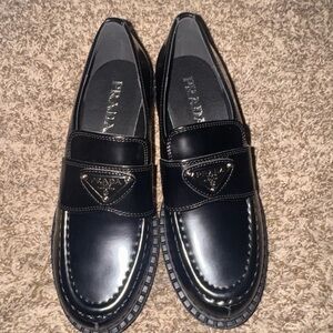 Prada Black Slip-On Loafers